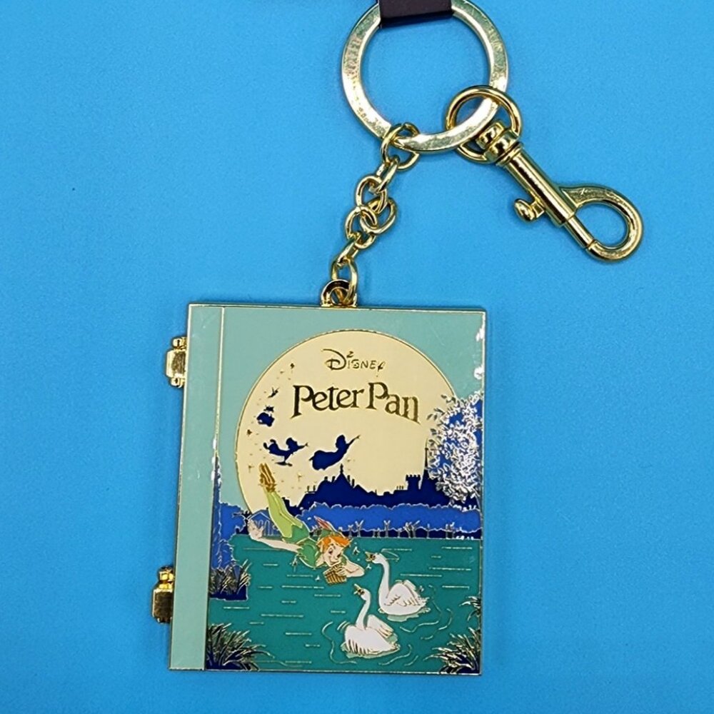 Loungefly Disney Peter Pan You Can Fly Story Book Hinged Keychain Charm NEW